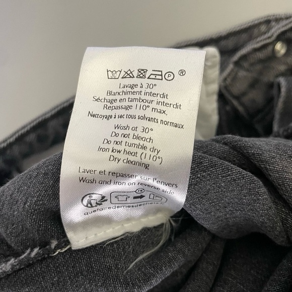 Sézane Brut Sexy Organic Cotton Straight Leg Middle Grey Jeans 36 / US 4 Tall - Picture 8 of 16